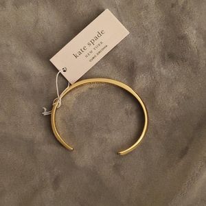 Kate Spade gold rhinestone cuff bracelet NWT